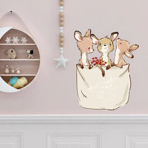 Wandtattoo - Kängurus in Beutel - Aufkleber Wandsticker Sunnywall
