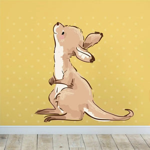 Wandtattoo - Neugieriges Känguru Baby - Aufkleber Wandsticker Sunnywall