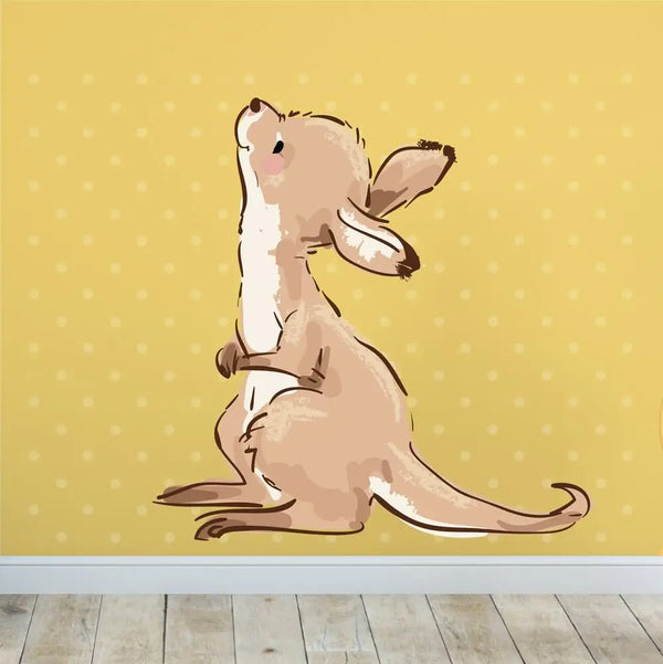 Wandtattoo - Neugieriges Känguru Baby - Aufkleber Wandsticker Sunnywall