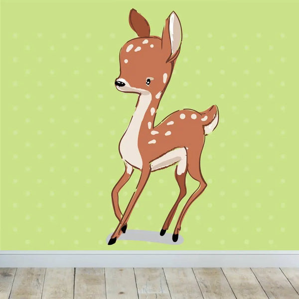 Wandtattoo - Rehkitz Junges laufend - Aufkleber Wandsticker Sunnywall