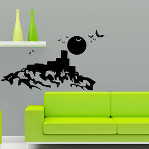 Wandtattoo | Vampir Festung | uralte Burg | Halloween Sunnywall
