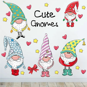 Wichtel Gnomes - Wandsticker Wandtattoo Aufkleber Sunnywall