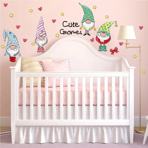 Wichtel Gnomes - Wandsticker Wandtattoo Aufkleber Sunnywall