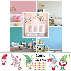 Wichtel Gnomes - Wandsticker Wandtattoo Aufkleber Sunnywall