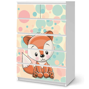 Möbelfolie passend für IKEA Malm Kommode Baby Fuchs Schrankfolie - Sunnywall - Individualität trifft Design