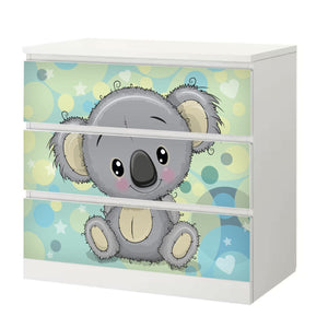 Möbelfolie passend für IKEA Malm Kommode Koala Schrankfolie - Sunnywall - Individualität trifft Design