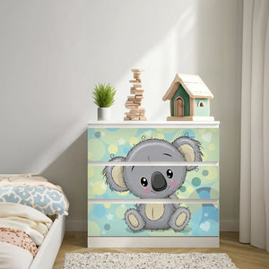 Möbelfolie passend für IKEA Malm Kommode Koala Schrankfolie - Sunnywall - Individualität trifft Design
