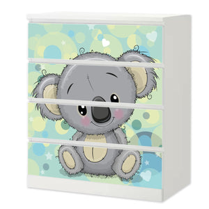 Möbelfolie passend für IKEA Malm Kommode Koala Schrankfolie - Sunnywall - Individualität trifft Design