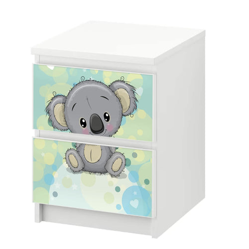 Möbelfolie passend für IKEA Malm Kommode Koala Schrankfolie - Sunnywall - Individualität trifft Design