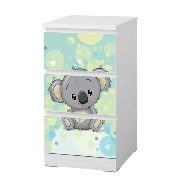 Möbelfolie passend für IKEA Malm Kommode Koala Schrankfolie - Sunnywall - Individualität trifft Design