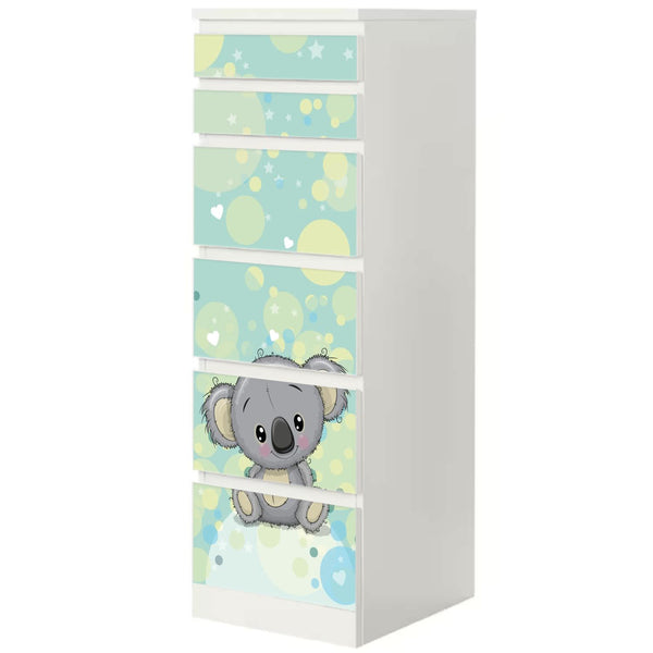 Möbelfolie passend für IKEA Malm Kommode Koala Schrankfolie - Sunnywall - Individualität trifft Design