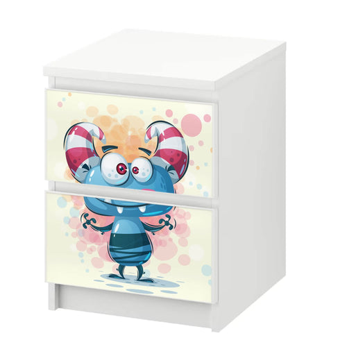 Möbelfolie passend für IKEA Malm Kommode Monster Schrankfolie - Sunnywall - Individualität trifft Design