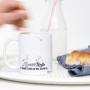 Tasse Kaffeetasse Alpaca Style Take Care of My Alpaca - Sunnywall - Individualität trifft Design