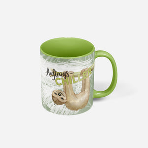 Tasse Auftrags Chiller – Lustige Faultier-Tasse - Sunnywall - Individualität trifft Design