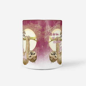 Tasse Faultier – Mit dir bin ich am liebsten faul - Sunnywall - Individualität trifft Design