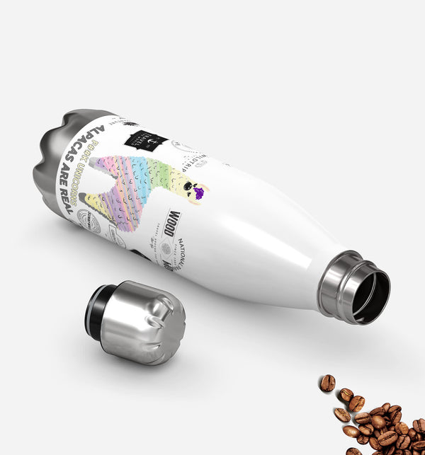 Thermosflasche 500 ml – Alpacas Are Real - Sunnywall - Individualität trifft Design