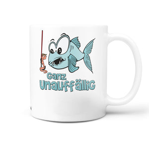 Spruch Tasse Angler Tasse Kaffeetasse - Ganz unauffällig - Sunnywall - Individualität trifft Design