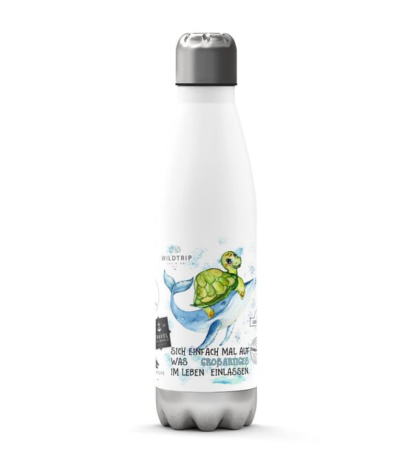 Thermosflasche 500 ml – Wal & Schildkröte - Sunnywall - Individualität trifft Design