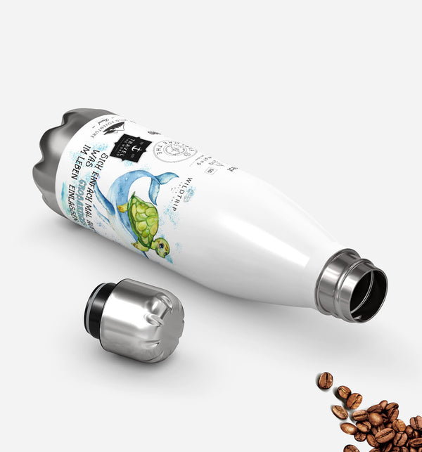 Thermosflasche 500 ml – Wal & Schildkröte - Sunnywall - Individualität trifft Design