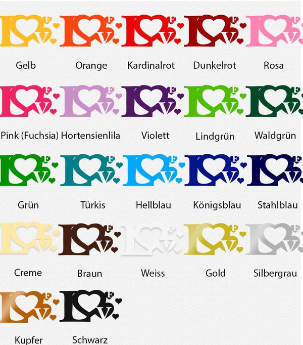 Wandtattoo – Schriftzug LOVE mit Herz | Romantische Wanddekoration für dein Zuhause - Sunnywall - Individualität trifft Design
