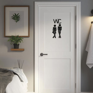 WC Türaufkleber – Mann & Frau Symbol | Stilvoller Aufkleber für Toilette & Badezimmer - Sunnywall - Individualität trifft Design