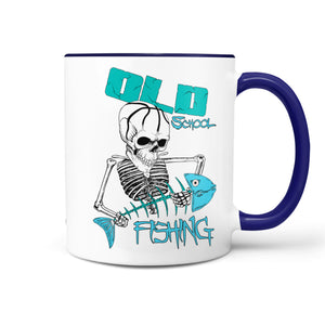 Spruch Tasse Angler Tasse Kaffeetasse - Old school fishing - Sunnywall - Individualität trifft Design
