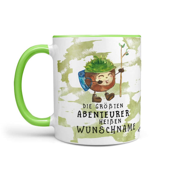 Tasse - Die größten Abenteurer heißen - Wunschname Kaffeetasse - Sunnywall - Individualität trifft Design