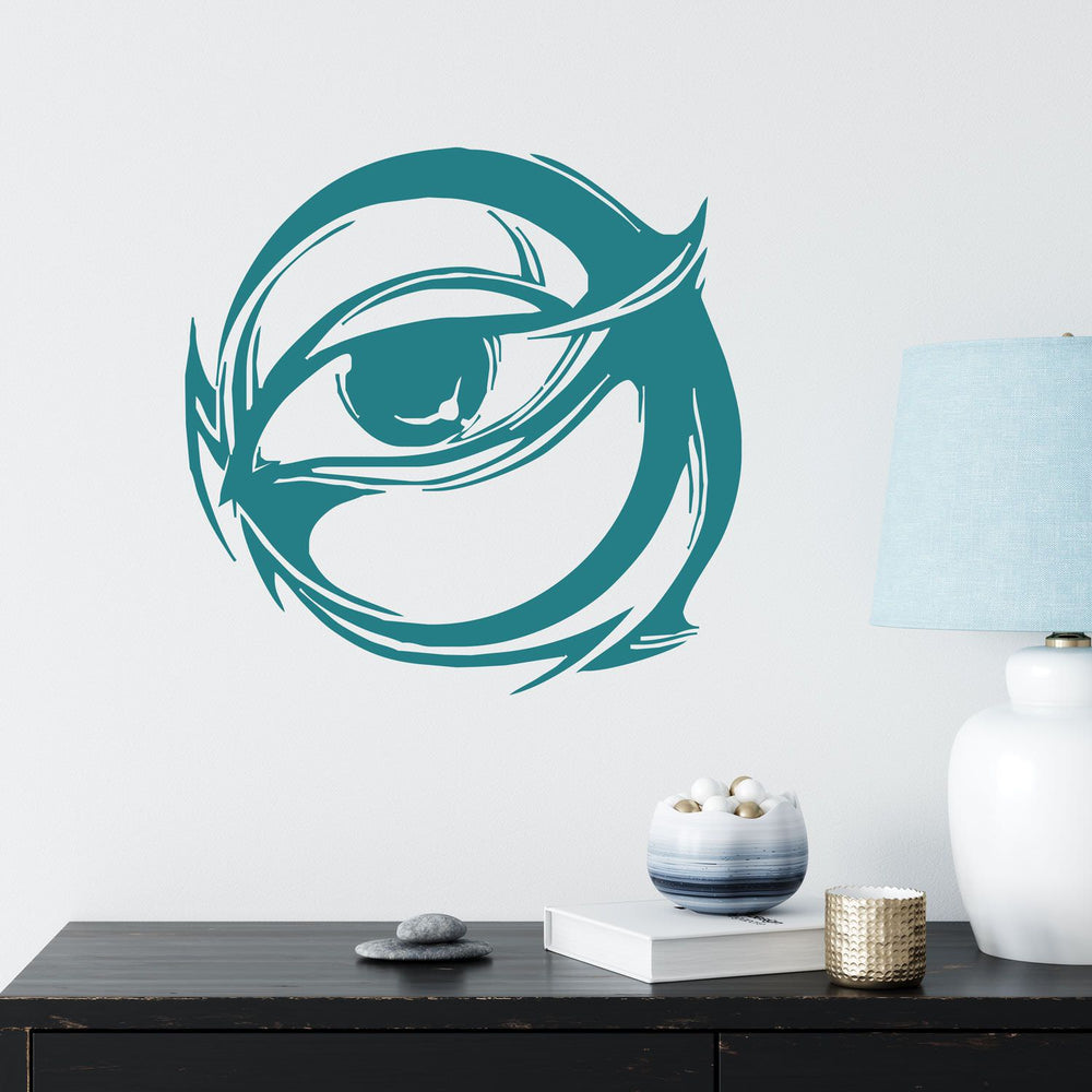 Wandtattoo Auge - Allsehendes Auge in moderner Form | Sprituelles Design für das Wohnzimmer - Sunnywall - Individualität trifft Design