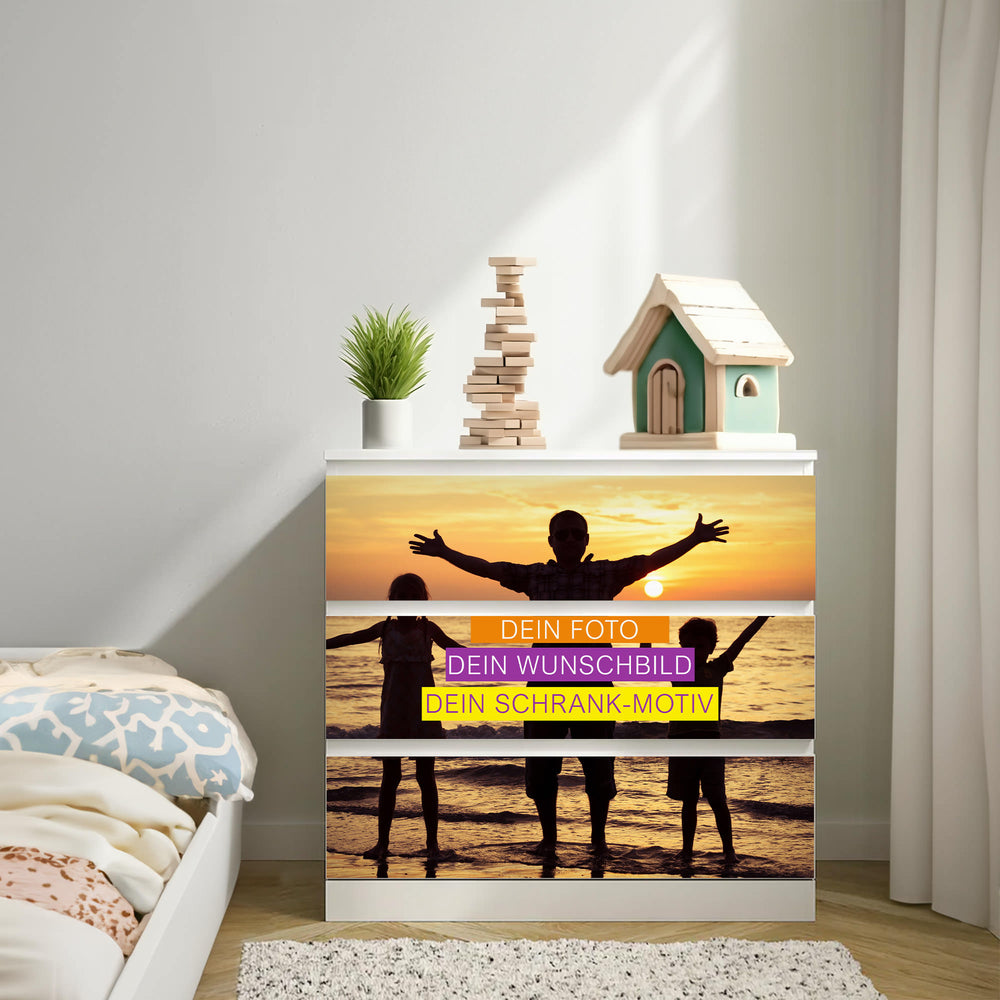Möbelfolie Ikea Malm DIY – gestalte selbst dein Design mit Foto, Grafik oder Kunstwerk
