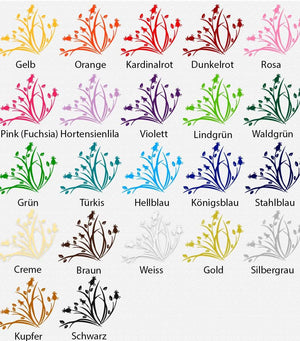 Wandtattoo – Rosenknospen zwischen Gräsern | Romantische Blumen-Deko für Wände - Sunnywall - Individualität trifft Design