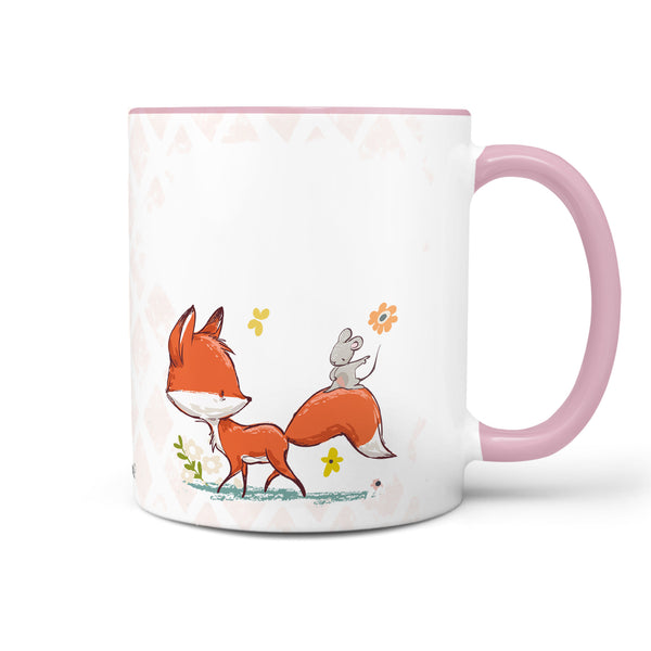 Spruch Tasse Kaffeetasse Fuchs & Maus | Niedliche Geschenktasse - Sunnywall - Individualität trifft Design