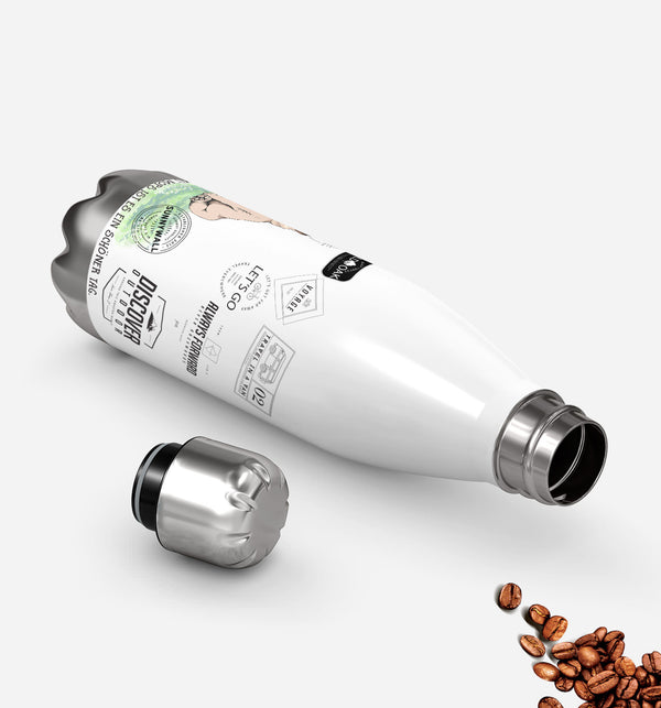 Thermosflasche 500 ml – Mops schöner Tag - Sunnywall - Individualität trifft Design