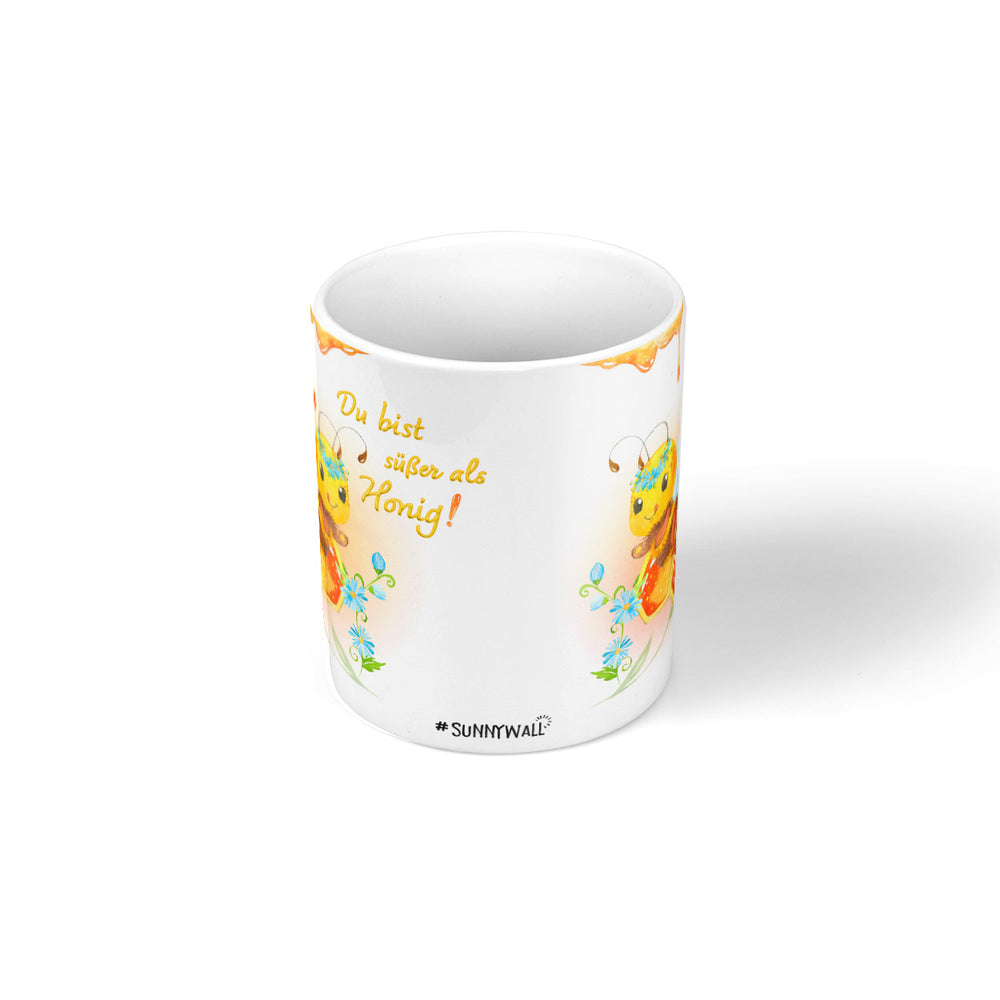 Tasse Kaffeetasse Du bist süßer als Honig – Niedliche Bienen-Tasse - Sunnywall - Individualität trifft Design