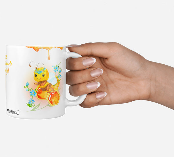 Tasse Kaffeetasse Du bist süßer als Honig – Niedliche Bienen-Tasse - Sunnywall - Individualität trifft Design