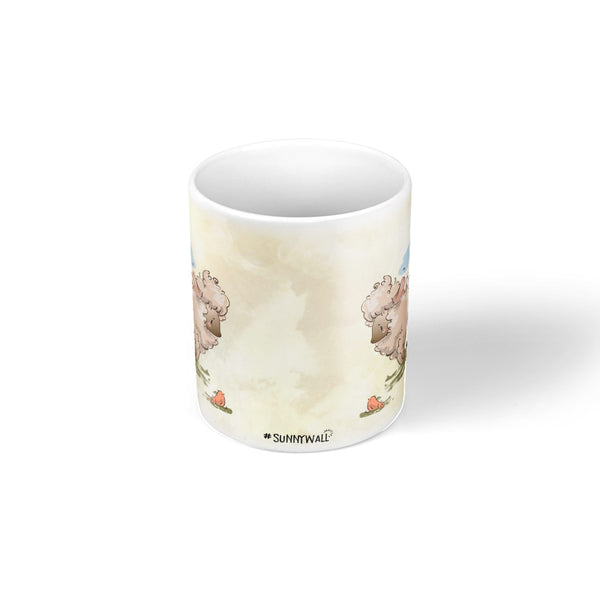 Tasse – Verspieltes Schaf voller Lebensfreude - Sunnywall - Individualität trifft Design