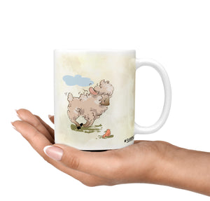 Tasse – Verspieltes Schaf voller Lebensfreude - Sunnywall - Individualität trifft Design