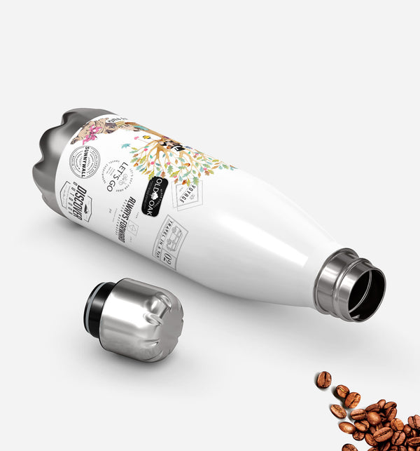 Thermosflasche 500 ml – Mops-Familie I love My Pug - Sunnywall - Individualität trifft Design