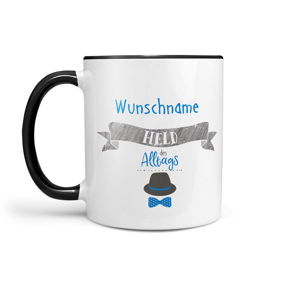 Tasse Wunschname Held des Alltags Kaffeebecher - Sunnywall - Individualität trifft Design