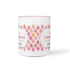 Tasse Wunschname Lieblingsmensch rosa - Sunnywall - Individualität trifft Design