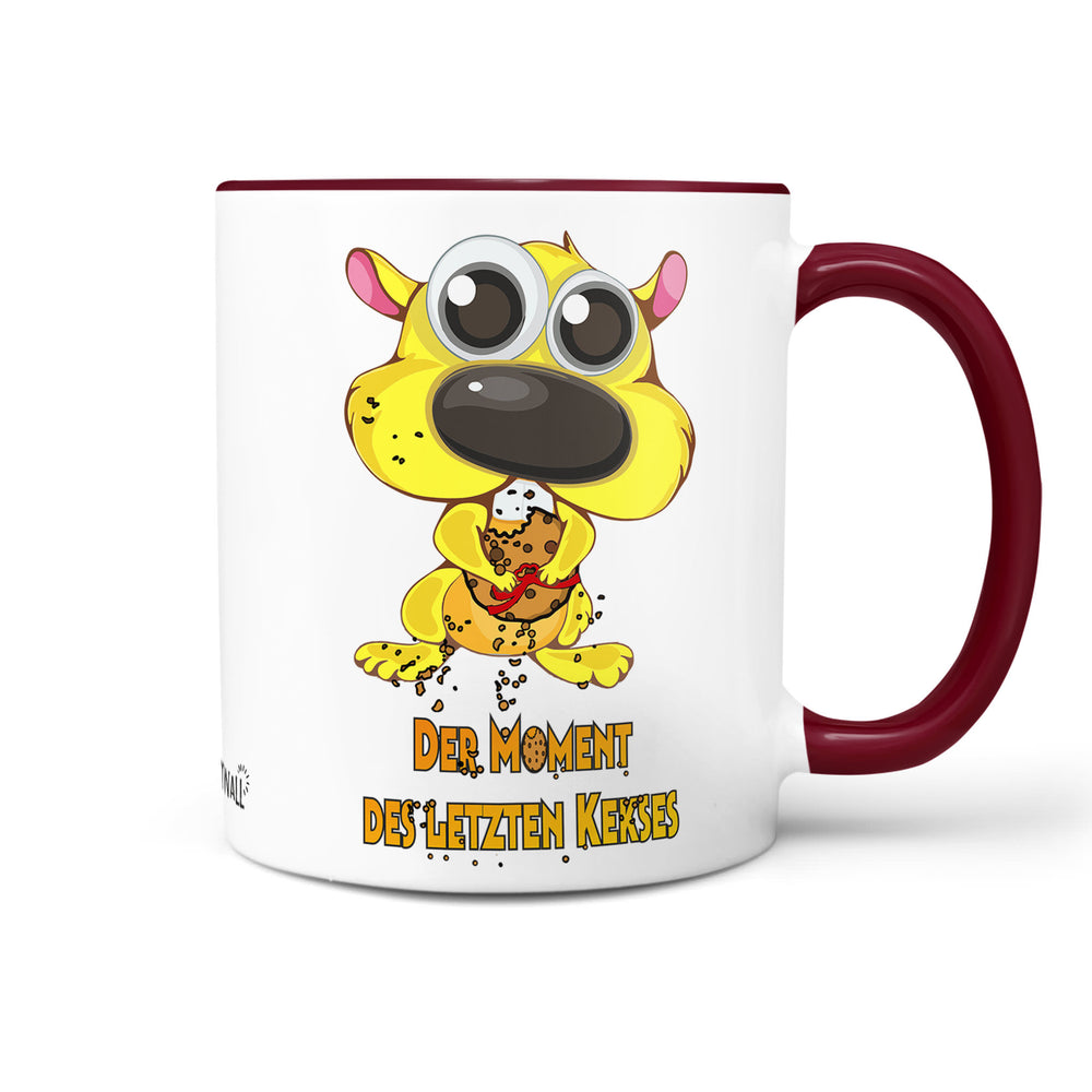 Spruch Tasse Kaffeetasse Der Moment des letzten Kekses – Die perfekte Tasse für alle Naschkatzen - Sunnywall - Individualität trifft Design