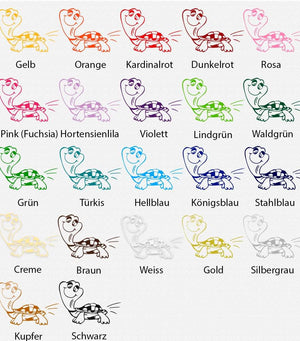 Wandtattoo - Süße Schildkröte für das Kinderzimmer | Niedliches Tier-Motiv für kleine Abenteurer - Sunnywall - Individualität trifft Design
