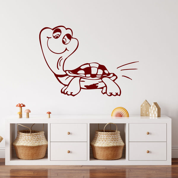 Wandtattoo - Süße Schildkröte für das Kinderzimmer | Niedliches Tier-Motiv für kleine Abenteurer - Sunnywall - Individualität trifft Design