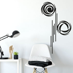 Wandtattoo Rosen im abstrakt modernen Art Stil | Elegante Wanddekoration für ein kreatives Zuhause - Sunnywall - Individualität trifft Design