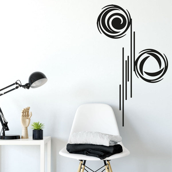 Wandtattoo Rosen im abstrakt modernen Art Stil | Elegante Wanddekoration für ein kreatives Zuhause - Sunnywall - Individualität trifft Design