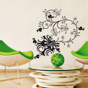 Wandtattoo Florales Ornament – Modernes Blumen Paisley Design für Wohnzimmer & Schlafzimmer | Elegante Wanddeko - Sunnywall - Individualität trifft Design