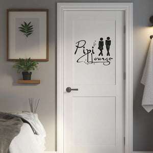 Wandtattoo Türaufkleber – Bad Pipi Lounge | Lustiger WC-Tür Aufkleber für Toilette & Gäste-WC - Sunnywall - Individualität trifft Design