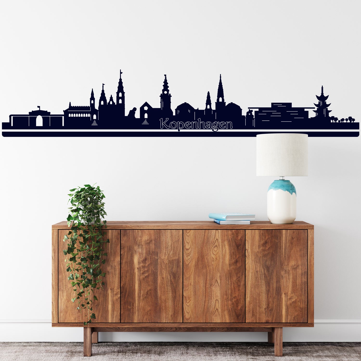 Wandtattoo Skyline Stadt KOPENHAGEN Dänemark Denmark Panorama - Sunnywall - Individualität trifft Design