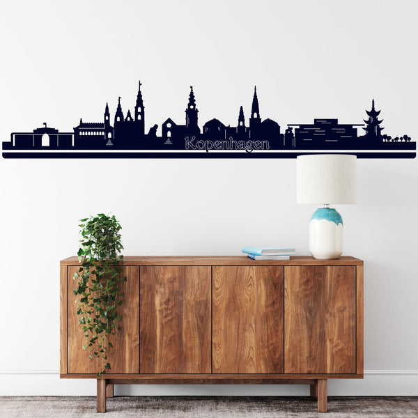 Wandtattoo Skyline Stadt KOPENHAGEN Dänemark Denmark Panorama - Sunnywall - Individualität trifft Design