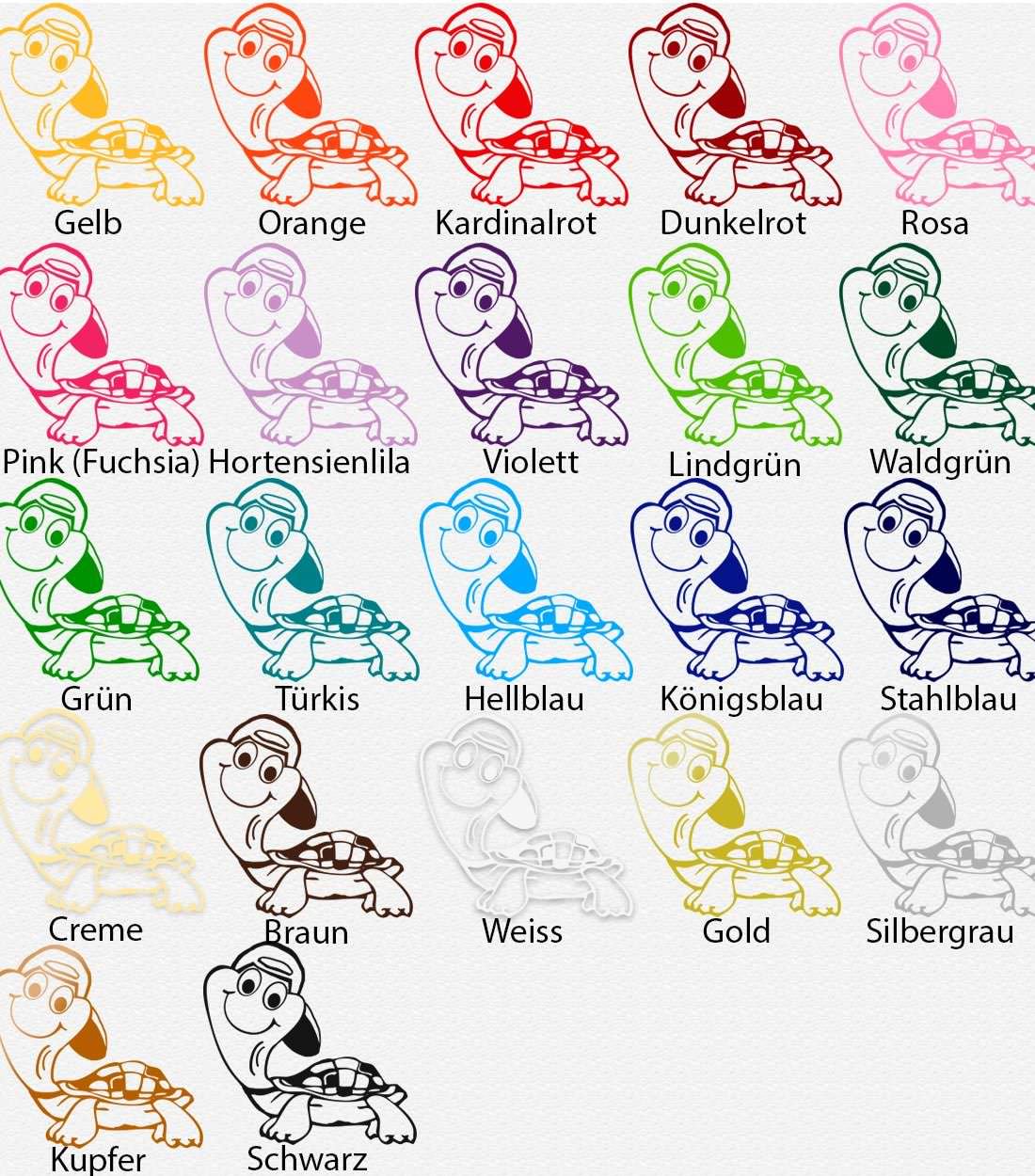 Wandtattoo Schildkröte mit Cappy | Wandaufkleber für Kinderzimmer - Sunnywall - Individualität trifft Design