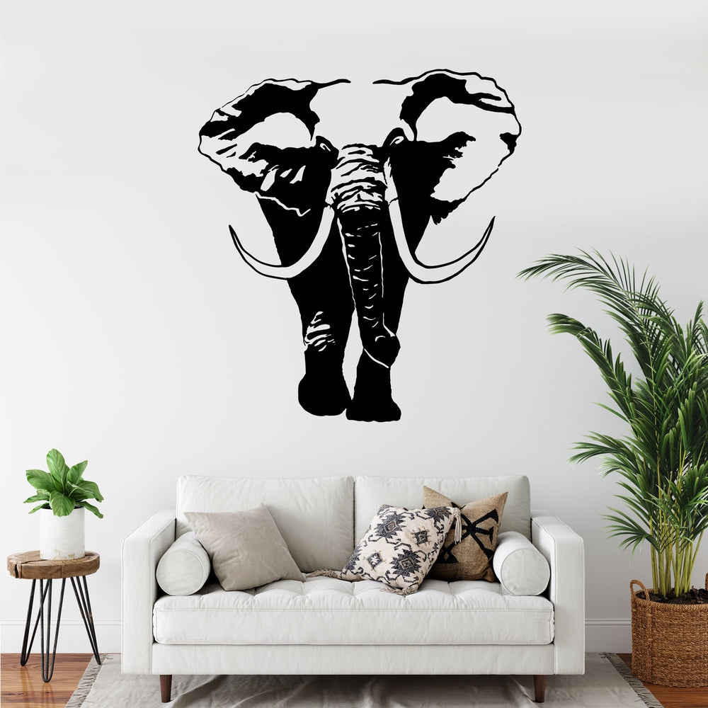 Wandtattoo Elefant – Stilvoller Wandaufkleber für Wohnzimmer & Safari Deko | XXL Tiermotiv Aufkleber - Sunnywall - Individualität trifft Design
